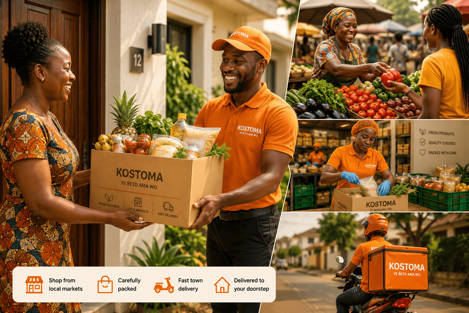 KOSTOMA local market delivery experience